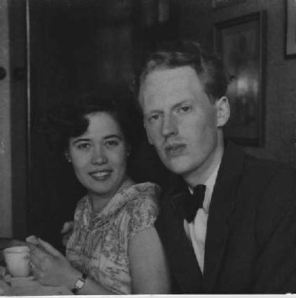 Förlovning mellan Britt Nordborg och Bertil Hegland 1949.